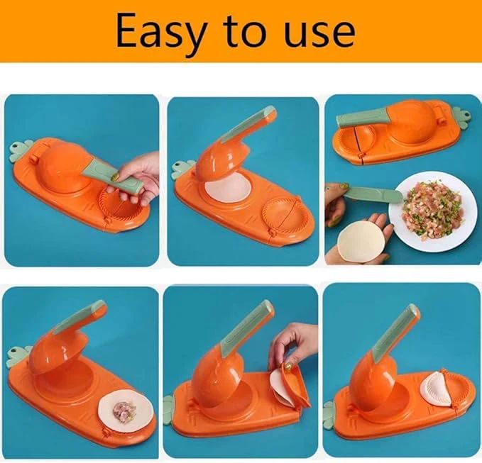 Using the Dumpling Maker to press dough
