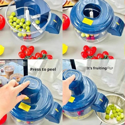 Electric Garlic Peeler peeling fruit demonstration