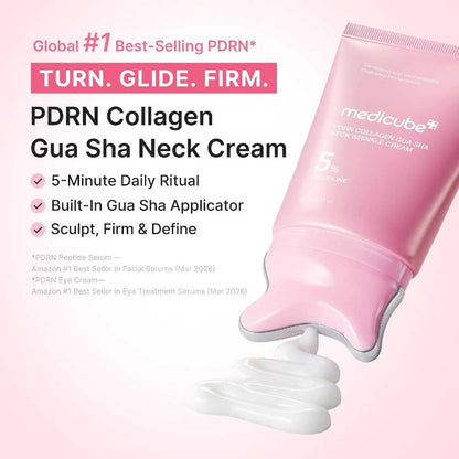 How to use Medicube PDRN gua sha cream along the jawline and neck