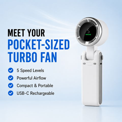 Turbo Cool Handheld Pocket Size Fan