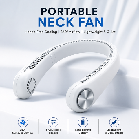 Portable Bladeless Hanging Neck Fan