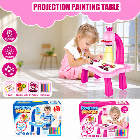 LED Projector Art Painting Table for Kids