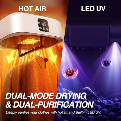 Portable clothes dryer with gentle mode for baby clothes