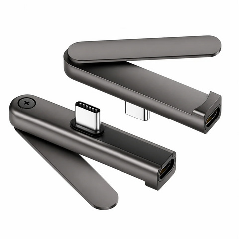 Fast Charging Adapter with Foldable Phone Stand