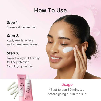 Medicube SPF 50 Sunscreen texture and application