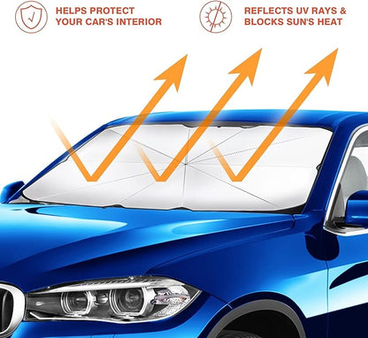 Car Windshield Sun Umbrella installed